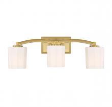  8-7710-3-322 - Whitney 3-Light Bathroom Vanity Light in Warm Brass