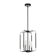  37128-012 - Percy, Chandelier, 4LT , Chr/blk