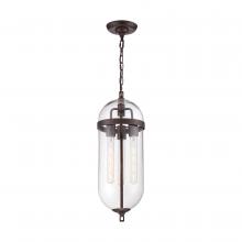  60/6923 - Fathom - 3 Light Pendant - with Clear Glass - Mahogany Bronze Finish