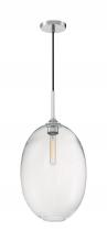  60/7038 - Aria - 1 Light Pendant with Seeded Glass - Polished Nickel Finish