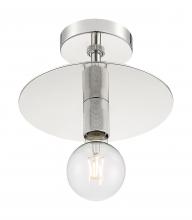  60/7254 - Bizet - 1 Light Semi-Flush with- Polished Nickel Finish