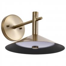  62/2094 - Corrine; 10 Inch LED Wall Sconce; Burnished Brass; 3K/4K/5K CCT Selectable