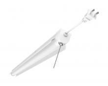  62/927 - 34 Watt; 3 Foot; LED Shop Light with Pull Chain; White Finish; 4000K