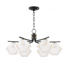  3331-AOB - 6 LIGHT CHANDELIER