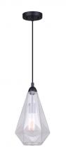  IPL1006A01BK - DUNE, IPL1006A01BK -G-, 1 Lt Cord Pendant, Clear Glass, 60W Type A, 7.75inch W x 16 - 601inch H