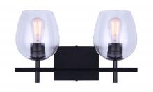  IVL1019A02BK - Cain 2 Light Vanity, Black Finish