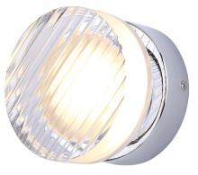  LWL297A05CH - BENNI 5.375 in. 1 Light Chrome Integrated LED Wall Light with Clear Acrylic Shade, Adjustable Color