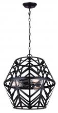  ICH635B03BK17 - Maud 3 Light Matte Black Modern Chandelier for Dining Rooms and Living Rooms