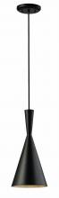  IPL183B01BK - Rocco 1 Light Pendant, Black Finish