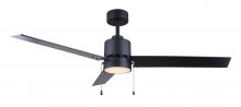  CF52JAC3BK-ES - Juniper 52 in. Indoor Matte Black Standard Ceiling Fan with Soft White Integrated LED