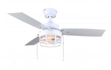 Canarm CF42ATT3WH - CFan 42", ATTLEY MWH, 3 MDF Blades, 4#, Downrod Mount, Pull Chains, 2 x 4W B-LST45-4 Bulbs Inc.