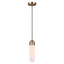 Canarm IPL1126A01GD - BEVIN, IPL1126A01GD, 1 Lt Cord Pendant, Flat Opal Glass, 60W Type B or T, 4.75" W x 16.75 - 64.7