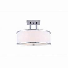  ISF511A03CH - Amelia, ISF511A03CH -EOL-, 3 Lt Semi-Flush Mount, Flat Opal Glass, 60W Type A, 15 IN W x 10 IN H