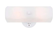  IVL211 - Vanity, IVL2 WH, 2 Light, White Glass, 60W Type A, 12 IN W x 4 .5 IN H x 4 .5 IN D