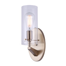  IVL759A01GD - JONI, GD Color, 1 Lt Vanity, Clear Glass, 100W Type A, Easy Connect Included