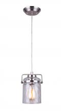  IPL707A01BN - Arden 1 Light Pendant, Nickel Finish