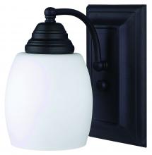  IVL259A01ORB - Griffin, 1 Light Vanity, Flat Opal Glass, 100 W Type A, 4 5/8" W x 8" H x 7 1/4" D