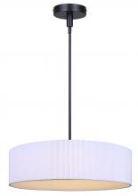 Canarm LCH288A22BK - CARMYNN, MBK , 22" W Cord LED Chandelier, White Ribbed Shade, 27W LED (Int.), Dimm., 2200 lm