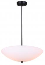  ICH1128A03BK18 - Vivy 3 Light Matte Black Modern Chandelier for Dining Rooms and Living Rooms