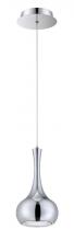  PF50-1L-CH - FLUTE series 1-Light LED Chrome Pendant