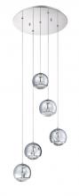  PF55-5LPA-CH - SPUMANTE series 5-Light Chrome Pendant Pan