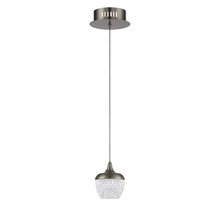  PF91-1LPE-BKS - ARIKA series 5 Watt Chrome Integrated LED 1-Light Pendant