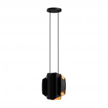  PD58014-BK/GD - Akira 14-in Black/Gold 2 Lights Pendant