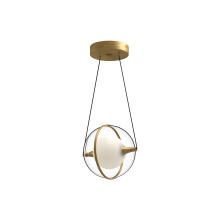 Kuzco Lighting PD76708-BG-UNV - Aries 8-in Brushed Gold LED Pendant