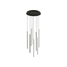  MP14919-BK - Chute 8 Head Black LED Multi Pendant