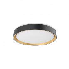  FM43916-BK/GD-5CCT - Essex 16-in Black/Gold LED Flush Mount