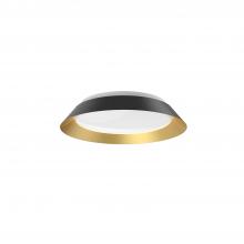  FM43414-BK/GD - Jasper 14-in Black/Gold LED Flush Mount