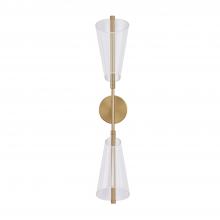  WS62629-BG/LG - Mulberry 29-in Brushed Gold/Light Guide LED Wall Sconce