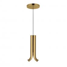  PD89709-MRB - Husk 9-in Metallic Brass LED Pendant