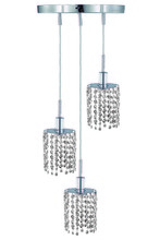  1283D-R-R-CL/SA - Mini 3 light Chrome Pendant