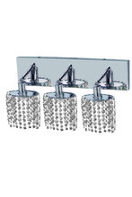  1283W-O-E-CL/SS - 1283 Mini Collection Wall Fixture Oblong Canopy D14.5inx4.5in  H13.5in Ellipse Pendant  Lt:3 Chrome