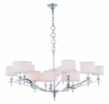  1527G52PN - Segovia Collection Chandelier W52 H26 Lt:15 polished Nickel Finish