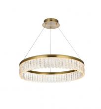  2060D24SG - Rune 24 Inch Adjustable LED Chandelier in Satin Gold