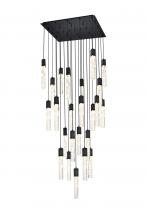  2088G36BK - Aurora 36 inch Chandelier in Black