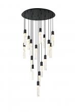  2089G36BK - Aurora 36 inch Chandelier in Black