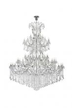  2803G120C/RC - Maria Theresa 84 Light Chrome Chandelier with Clear Tear Drop Crystals Clear Royal Cut Crystal