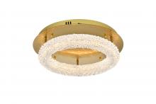  3800F18SG - Bowen 18 Inch Adjustable LED Flush Mount in Satin Gold