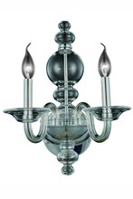  7872W10SS - Champlain 2 light Siver Shade Wall Sconce Clear Royal Cut Crystal