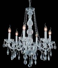  7956D24C/RC - Verona 6 Light Chrome Chandelier Clear Royal Cut Crystal