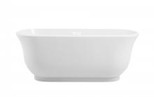  BT10259GW-WHT - 59 inch Soaking Bathtub in Glossy White with Polished White Trim