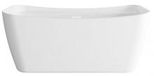  BT10459GW-WHT - 59 inch Soaking Bathtub in Glossy White with Polished White Trim