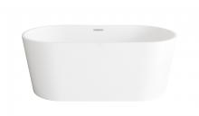  BT30159GW-BNK - 59 inch Bathtub in Glossy White with Brushed Nickel Trim