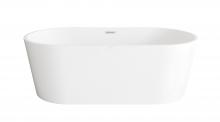  BT30167GW-BNK - 67 inch Bathtub in Glossy White with Brushed Nickel Trim