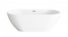  BT30367GW-BGD - 67 inch Bathtub in Glossy White with Brushed Gold Trim