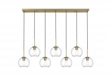  LD2230SG - Baxter 54 Inch Pendant Clear Shade in Satin Gold