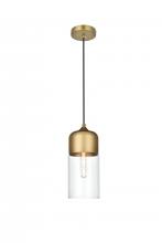  LD2240SG - Ashwell 5 Inch Pendant Clear Shade in Satin Gold